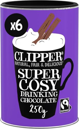Clipper Super Cosy Drinking Hot Chocolate Powder 6 x 250g Tubs (1.5kg)