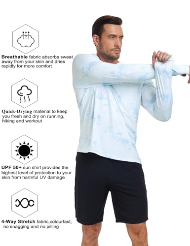 Inno Men's Sun Protection Hoodie UPF 50+ Rash Guard Shirt Long Sleeves Quick Dry Outdoor UV SPF Fishing Hiking T-Shirts2