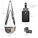 Atgbiem Umhängetasche Damen Stylisch Crossbody Bag Mit Breitem Gurt Dunkelgrau und Kreditkartenhalter
