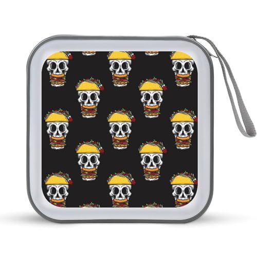 Funny Burger And Taco Hat CD Cases Fashion 40 CD Storage Boxes Holder Case Disc Organizer Wallet Bag