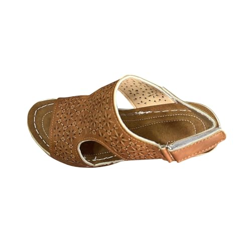 Sandales d'été confortables marron pour vos terrasses ensoleillées