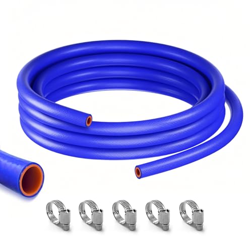 1 ID-5Ft(ID 25mm) Silicone Heater Hose Blue and Red Coolant Radiator Vacuum Line Reinforced High Temperature Reinforced (1 ID-5Ft(ID 25mm))