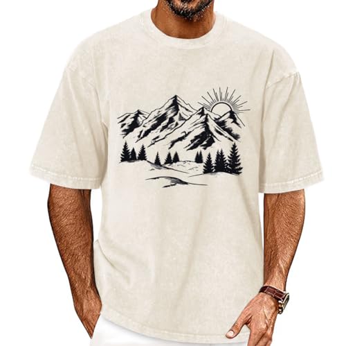 Image of Oversized Tshirts for Men Short Sleeve Vintage Washed Basic Loose Tees 2026