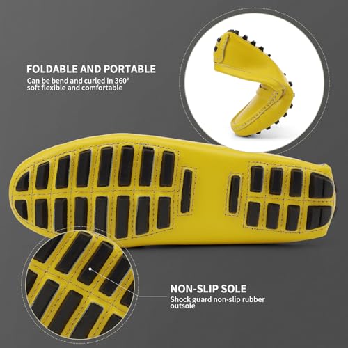 Artisure Women's Classic Comfort Leather Penny Loafers Casual Slip-Ons Lightweight Walking Flats Driving Mocs Boat Shoes4