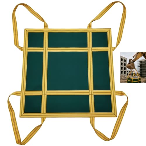 【現場で便利に使える】 機械屋.com もっこ シートモッコ 布モッコ (2m×2m 耐荷重2.5t) 業務用 四隅吊り 工事 建設現場 重量物搬送 高耐久シート クレーン - 機械屋．ｃｏｍ - 商品画像