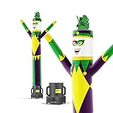 LookOurWay Air Dancers Inflatable Tube Man Set - 7ft Tall Wacky Waving Inflatable Dancing Tube Guy with Weather Resistant Blower- Mardi Gras Themed - Jester