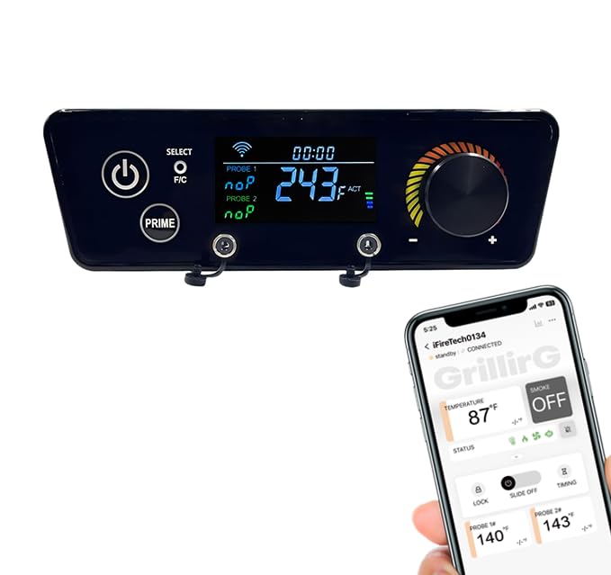 Advanced WiFi PID Trapezoid Control Board with Smart APP Control (AC03P7) - Wireless Upgrade for Pit Boss Lexington Classic Austin XL Matte Black Pellet Grills (Excludes Onyx & Tailgater Series)