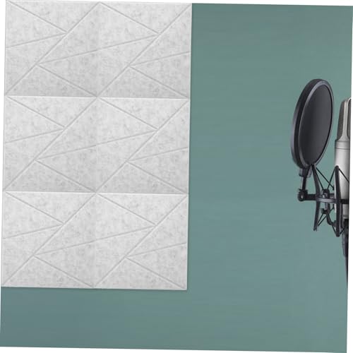 Abaodam 6pcs Paneles Acústicos para Aislamiento Autoadhesivos de Pared Aislantes Versátiles para Oficinas Estudios y Salas de Juego Diseño Ignífugo Gris Claro miniatura 6