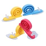 FUNNETOYU 4 Stück Teiliges Bunter Türstopper in Schneckenform Sicherer Kunststoff Türkeil für...