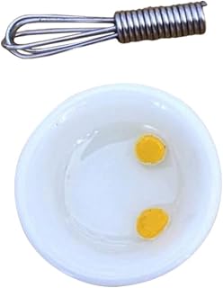 FOYTOKI 1 Conjunto Mini Batedor De Ovos Miniaturas Para Decoração De Ovos Acessórios De Cozinha Casa De Bonecas Modelo De Cena Casa De Bonecas Em Miniatura Casa De Bonecas Mini Batedor De