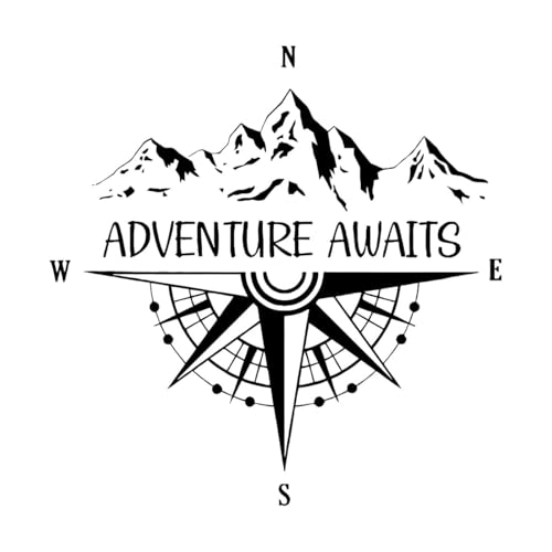 Campervan Stickers Adventure Awaits Wall Decal Motorhome Caravan...