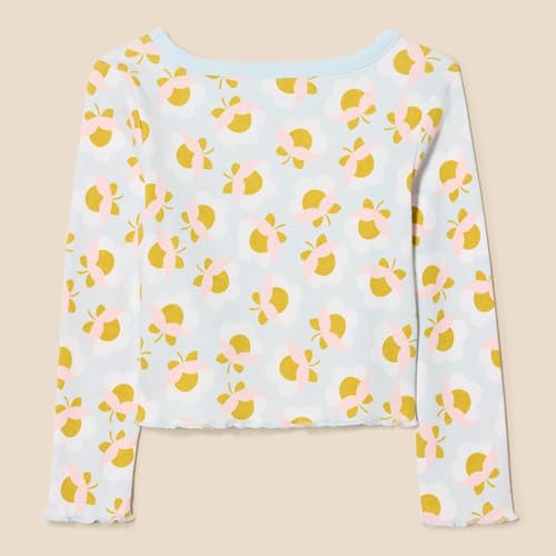 Image of Amazon Essentials Girls and Toddlers' Long-Sleeve Cropped Rib Top