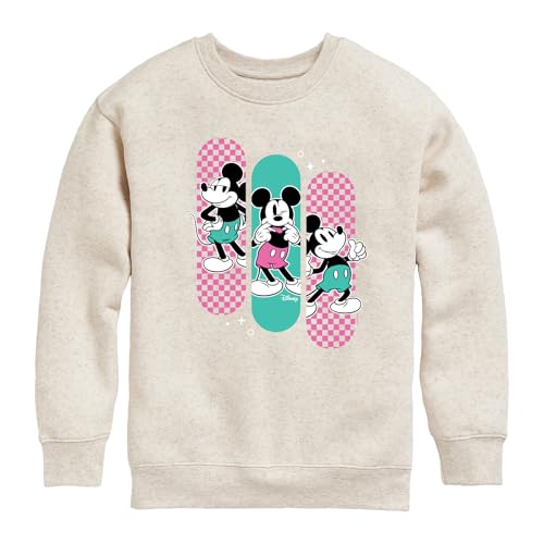 Disney Characters - Mickey & Friends - Mickey Happy Expressions - Retro Style - Toddler & Youth Long Sleeve Graphic T-Shirt
