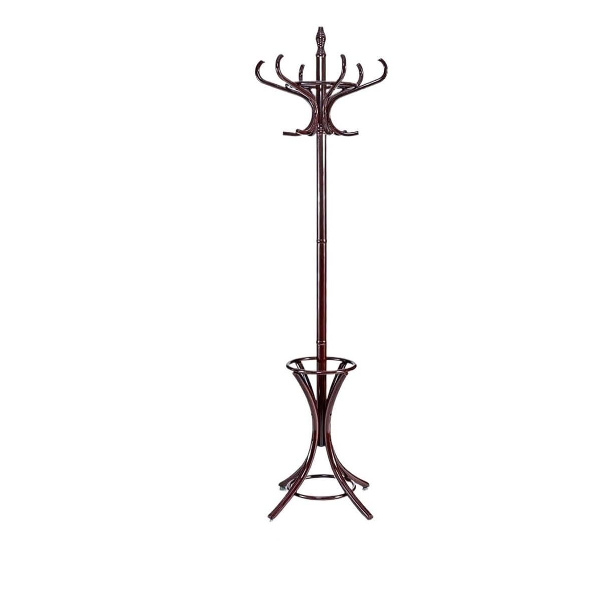 DFHS46JK Hat Rack Wood Standing Coat Rack With 12 Hooks Home Hat Jacket Hanger Tree With Umbrella Holder Stand for Office