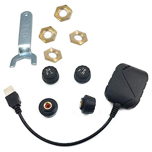 CESUO USB Android TPMS Sistema di Monitoraggio della Pressione dei Pneumatici Display Sistema di Allarme Sensori Esterni Navigazione Android Autoradio