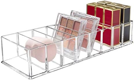 Seitop Detachable Makeup Organizer, 8 Compartments Acrylic Cosmetic Storage Jewelry Display Boxes, Clear Drawer Organizers Case for Dresser Vanity Bathroom Kitchen