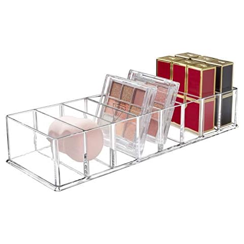 Seitop Abnehmbar Kosmetik Organizer 8 Fächern Make-Up Aufbewahrungsbox Quadratische Schubladenbox Kosmetikbox Schminkaufbewahrung Cover
