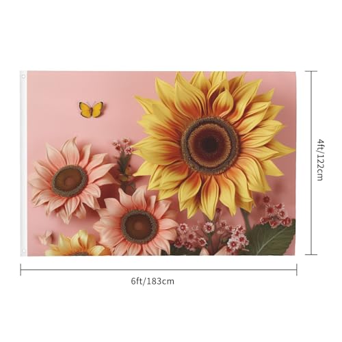 Drapeau double face avec œillets 1,2x1,8 m pour stopper l'usure extérieure
