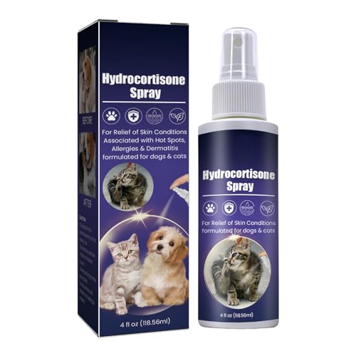 Spray antipicazón de 118,56 ml para mascotas, para perros, gatos y caballos, spray antipicazón para perros, para piel seca, picazón, hipersensibilidad y dermatitis, reduce la inflamación local KFa344