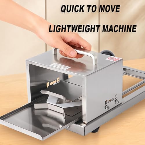 Cortador de pan manual con guía de grosor para pan crujiente y hamburguesas, ideal para panaderías