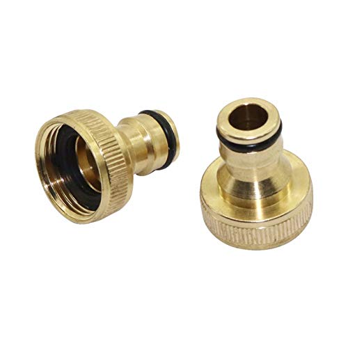 Conectores rápidos de cobre con rosca hembra de 1/2 3/4 para riego de jardinería 5