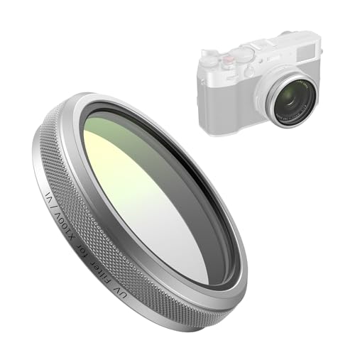 SmallRig UV Filter for FUJIFILM X100VI / X100V 99% Light Transmittance Optical Glass Lens Waterproof & Anti-Scratch Lightweight Aluminum Frame Lens Protection Filter Cleaning Cloth(Silver) 5853
