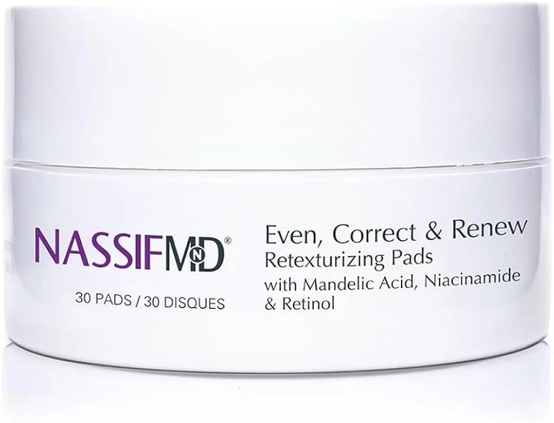 NassifMD Pads para o rosto com ácido mandélico e retinoide