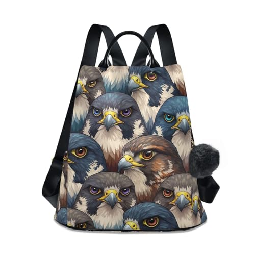Sac à dos femme art avec fermeture éclair dos et pompon tendance