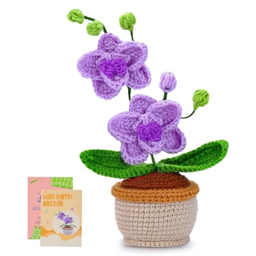 Image of Crochet Kit, Crochet Kit for Beginners, Butterfly Orchid Knitting Kit | Beginner Crochet Kit, Crochet Flower Kit with Step-By-Step Video Tutorials, Beginner Crochet Kit for Adults