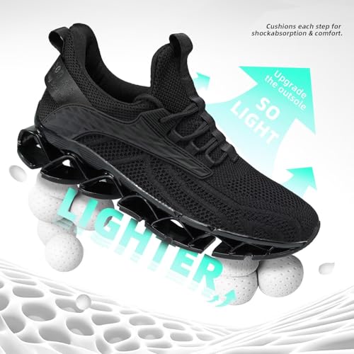 Image of Men's Fashion Sneakers Slip on Walking Running Shoes Blade Tennis Casual Comfort Non Slip Work Sport Athletic Trainer