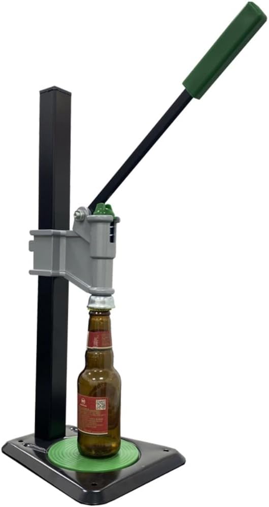 Manual Bottle Capper Tool Machine 26mm and 29mm Crown Capper Beer Corking Machine,Heavy Duty Strong Metal Easy Action Bench Bottle Capper, Adjustable Height Beer Bottle Capping for Home Brewing