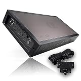 Alphasonik M1600.5 Mayhem Series High-Performance 1600W RMS Class A/B 5-Channel Amplifier - 2/4 Ohm, High-Level Input, High/Low Pass Crossover, 4-Way Protection Circuitry, Bass Knob Included