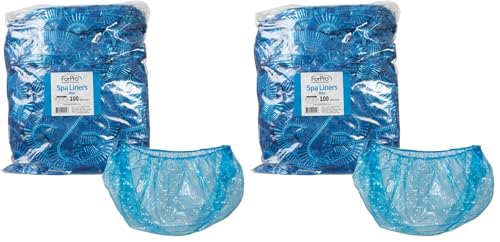 Image of ForPro Spa Liners, Fit All Pedicure Spas, Disposable Pedicure Liners, Blue, 100-Count (Pack of 2)