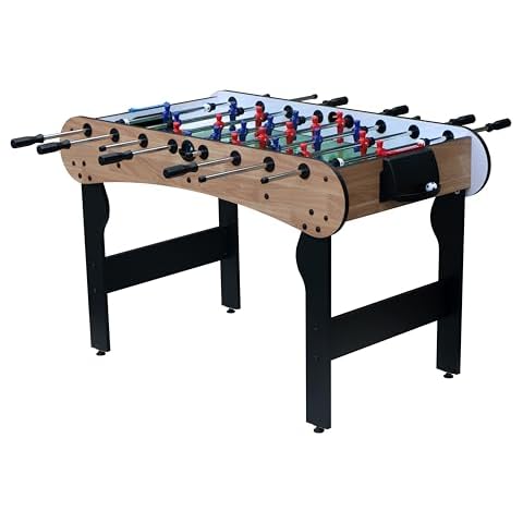 Ouyatoyu 53 inch Soccer Table,Foosball Table,Football Table,Game Table, Table Soccer,Table Football,Children's Game Table,Table Games with 4 Balls, Brown Cover