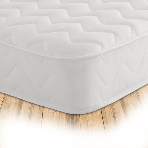 Starlight Beds White Chevron Single Hybrid Mattress