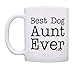 ThisWear Dog Lover Gift Best Dog Aunt Ever Pet Owner Rescue Gift 11oz Ceramic Coffee Mug with Handle