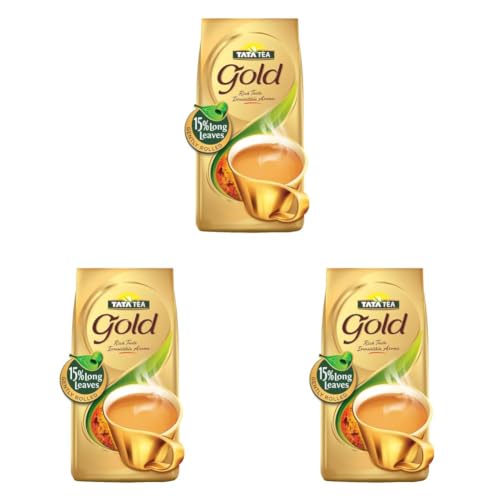 Image of Tata Tea Gold 500 gram, Premium Assam teas with Gently Rolled Aromatic Long Leaves, Rich & Aromatic Chai, Black Tea (Pack of 3)