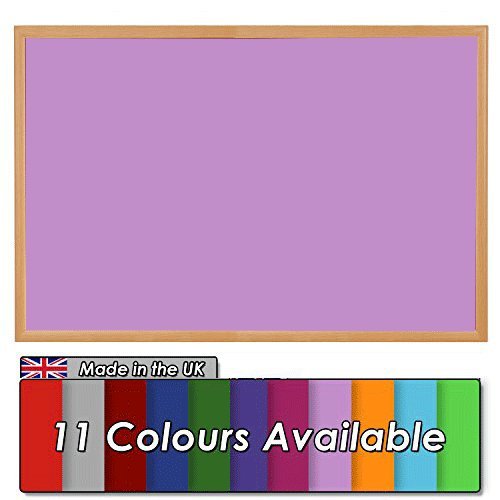 Wonderwall Eco-Friendly Noticeboard Made from recyled Materials| 60 x 90cm |Light Oak Effect Frame, with Lavender infill - for Office,Healthcare, School, Hubs & Venues