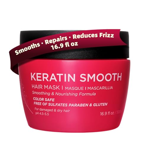 Luseta Keratin Smooth Hair Mask Hydrating & Nourishing for Dry Damaged Hair 16.9 oz