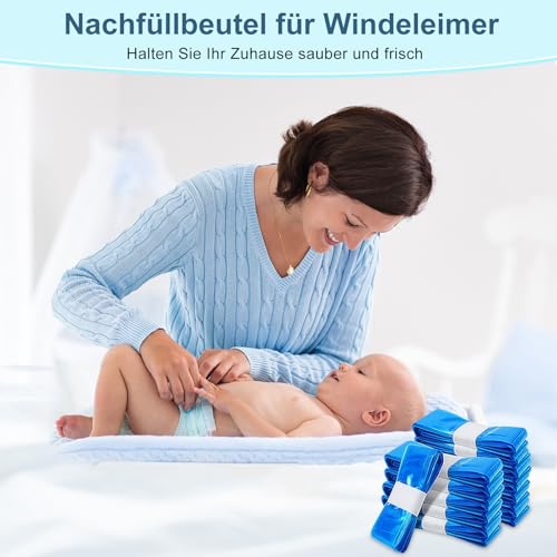 Recambios Cubos de Pañales, PARPAT 12 Piezas Antiolor Bolsa de Relleno para Papelera Pañales Bebe, 4.5m Basura Pañales Bebe Recargas Compatible con La Mayoría de los Pañales (12) - imagen 3