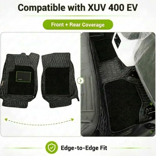 Image of EV MASTER 7D Car Floor Mats for Mahindra XUV400 Hybrid (2026 Onwards) Complete Set | All Weather | Anti-Slip | Luxury Premium Car Mat | Full Coverage | Custom Fitted Car Foot Mats
