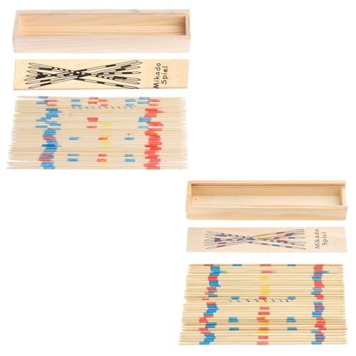 NIHENHAO Traditionelles Holz-Pick-Set traditionelles Spiel mit Box-Spielzeug