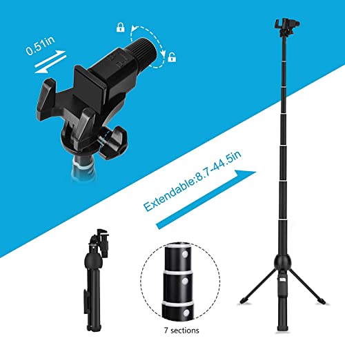 Selfie Stick, Professional 45-Inch Selfie Stick Tripod, Extendable Selfie Stick With Wireless Remote & Tripod Stand For Iphone 14 13 12 11 Pro Xs Max Xr X 8 7 6 Plus/Samsung Galaxy Note 9/S9 Plus More #TOP3