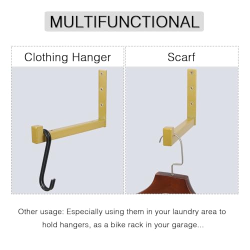 Ovov 6 Pack Heavy Duty Shelf Brackets Wall Mounted Industrial Farmhouse Floating Shelf Brackets With Lip  thumb #5