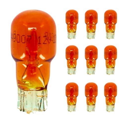 cyclingcolors 10x bombilla 12V 10W T13 W2.1x9.5D lampara luz luces bombillas wedge coche moto ciclomotore scooter, naranja