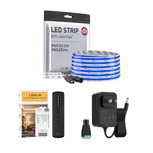 Tira LED COB azul IP65 5 m 12V con control Tuya miniatura 1