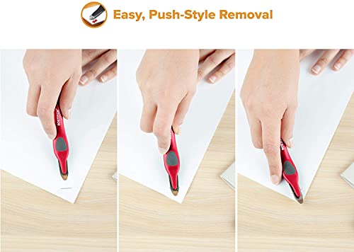 Image of Bostitch Office Bostitch Professional Magnetic Easy Staple Remover Tool 3 Pack Red Colored Staple Puller Stick