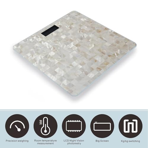 Báscula digital para peso corporal, capacidad 400 lb, beige miniatura 3
