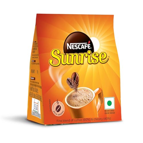 Image of Sunrise Instant Coffee Powder Bag by Nescafe | Rich Aroma for the perfect start to your day | Coffee Chicory-Mix | 90 grams stabilo (Pack of 3)