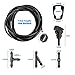 Miytsya Windshield Washer Hose Kit, 5M Hose +12 Connectors +2 Fan Nozzles+ 2 Rubber Gaskets Connect Car Water Pump and Nozzles, Windshield Washer Nozzle Suitable (Black)